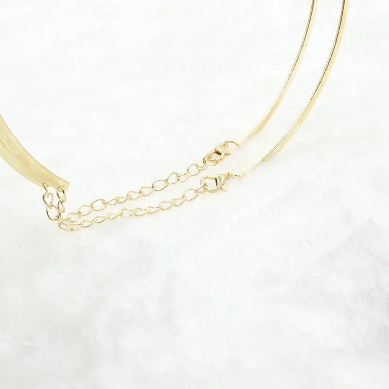 Collana choker in acciaio inossidabile gioielli donna moda_voghion.com