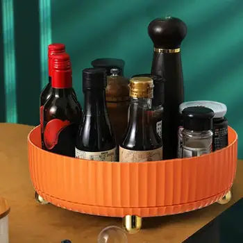 Rotation Spice Rack Multifunction Storage Shelf Kitchen Seasoning Bathroom Cosmetics Shelf Home Organization Tools 5