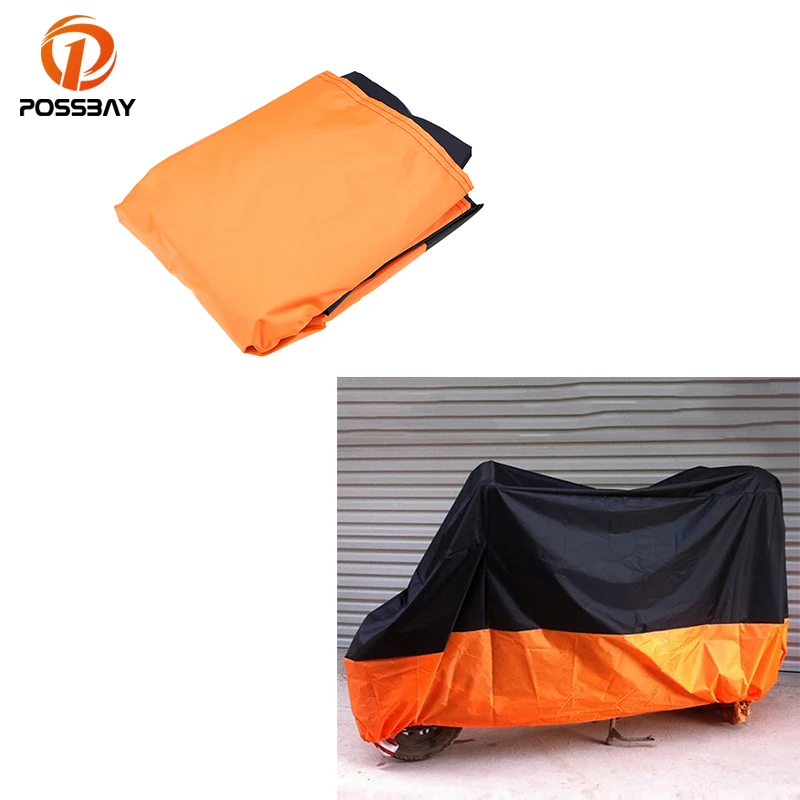 

POSSBAY Universal Motorcycle Cover UV Rain Dustproof Waterproof Outdoor Protective for Honda Harley Cafe Racer Breathable Cover