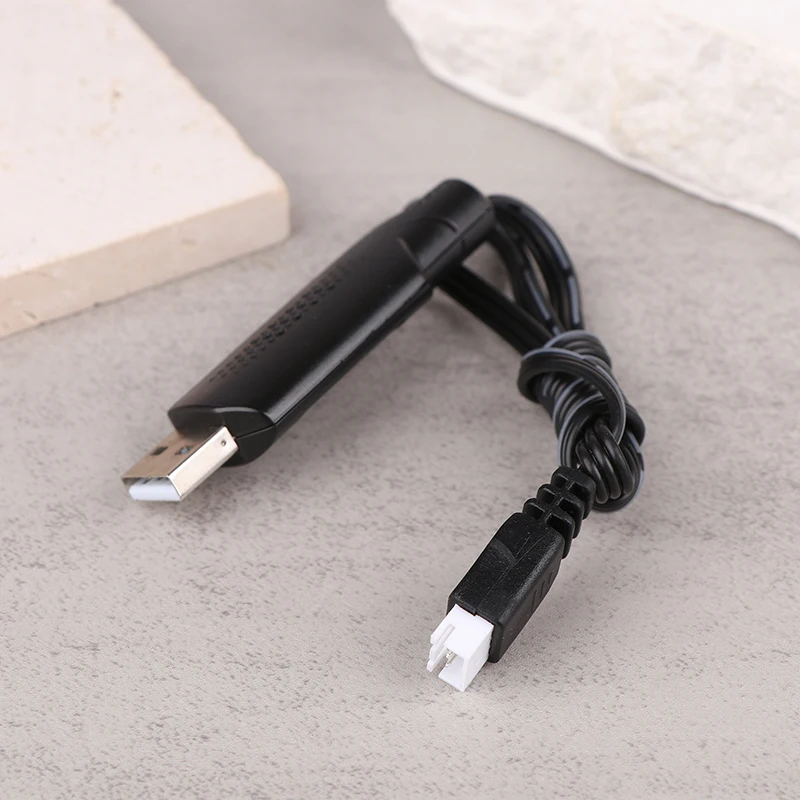 Chargeur USB intelligent 7.4V 2S Lipo pour batterie RC, affichant LED de statut et connecteurs équilibrés