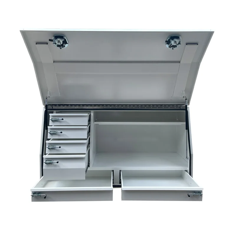 

1500mm Aluminum Alloy Toolbox With Drawer And Shelf Of UTE Canopy Tool Box Metal Toolbox For Truck