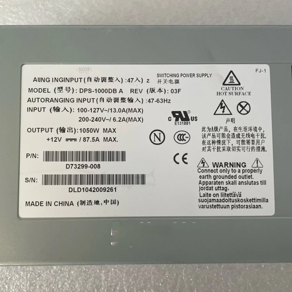 For Lenovo B300 Server power DPS-1000DB A D73299-005 -008 1050W 100% Test Before Delivery 5 For Lenovo B300 Server power DPS-1000DB A D73299-005 -008 1050W 100% Test Before Delivery - Image 3