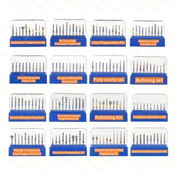 Dental Burs Set FG Diamond Burs Drills For High Speed handpiece Diamond Abrade Crown Cavity Preparation 10 pcs/box