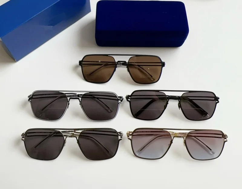 Deutschland Marke Design Schraubenlose Sonnenbrille Titan Ultraleicht Platz Mode Männer Sonnenbrille Große RIKU Gläser Auge Hohe Qualität – Detail 2