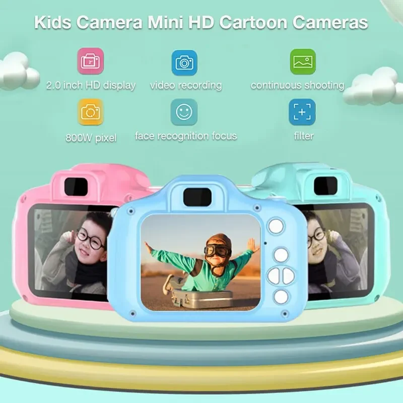Mini Digital Camera X2 Children Can Take Pictures HD Video Small Photography Children Birthday Gift