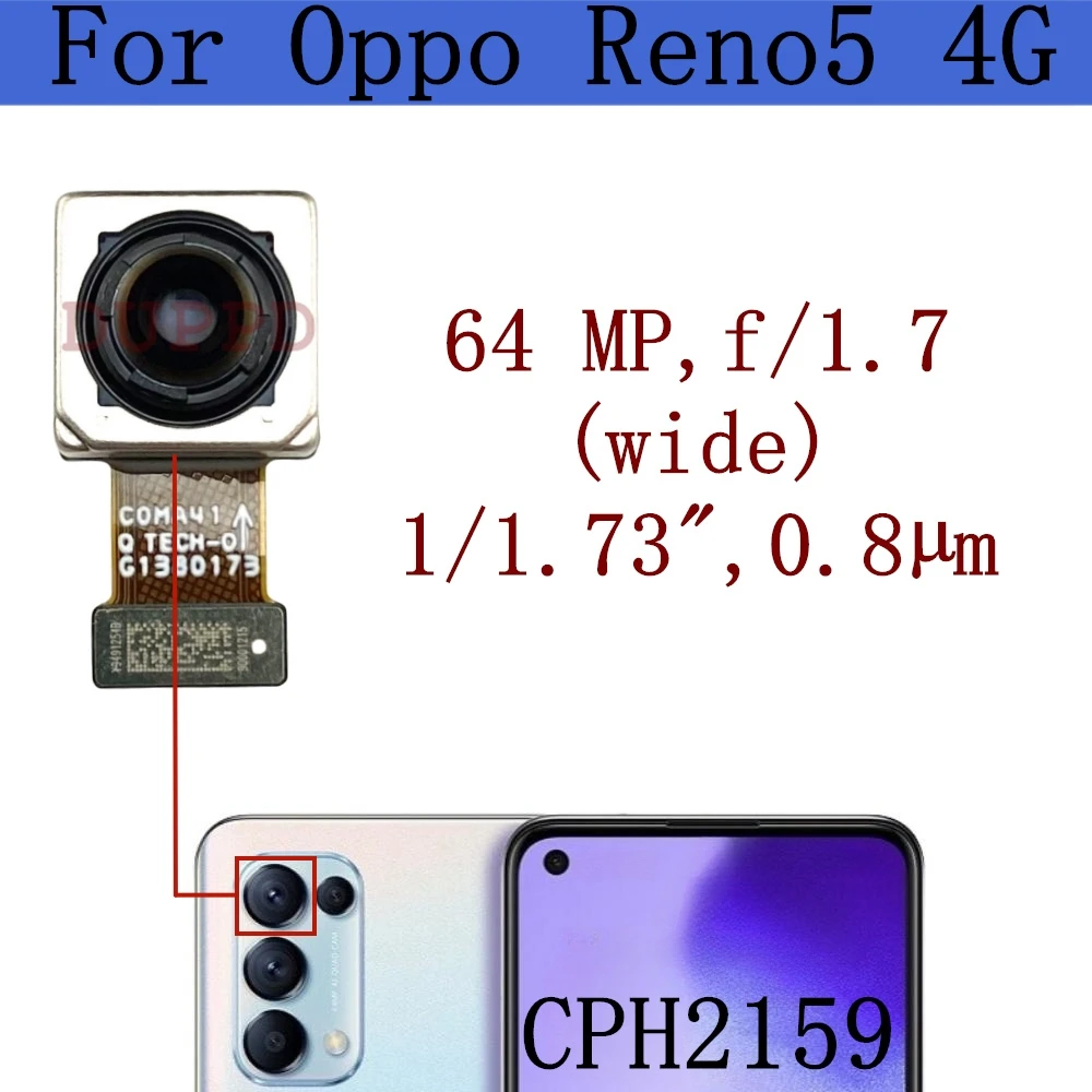Rear Camera For Oppo Reno5 4G CPH2159 Original Back Facing Main