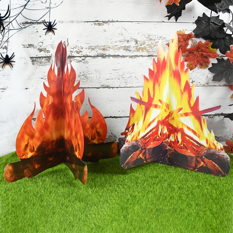 3/1pcs künstliche 3d Karton Lagerfeuer Camping bbq Lagerfeuer Party gefälschte Feuer Flamme für Halloween Weihnachten Wohnkultur Foto Requisiten – Detail 10