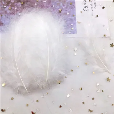 Turkey Marabou Feathers for DIY Jewelry and Craft Decor, 50pcs, 4-6 Inches