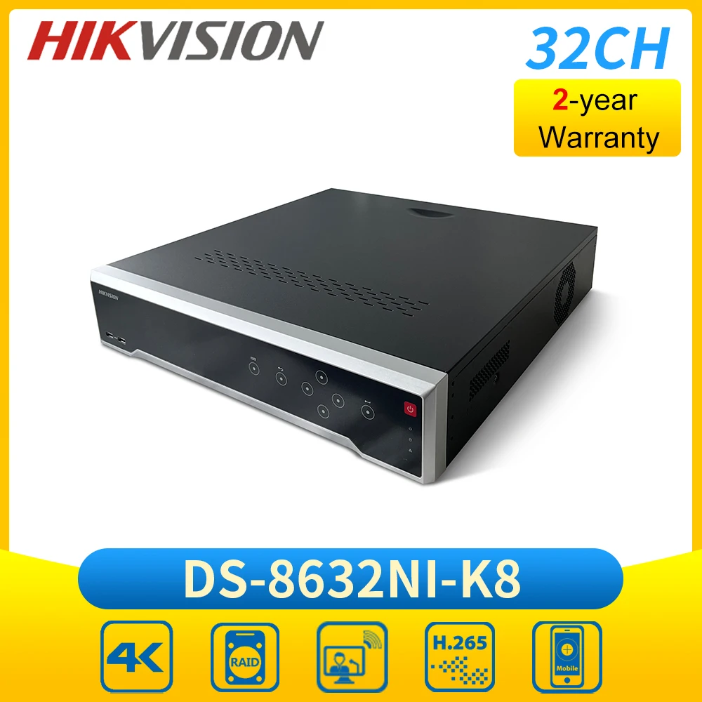 

Hik DS-8632NI-K8 32CH 4K IP NVR видеорегистратор 8 SATA поддержка людей счетная камера ANPR P2P HDMI VGA H.265 +
