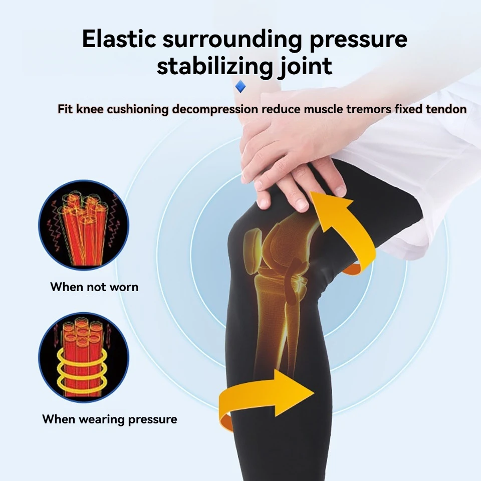 GTUBIKE 1 PCS Sports Knee Support Protector Brace Strap, Breathable ANTI-UV Cycling Leg Sleeve Basketball Leg Sleeves Knee Pads view 3