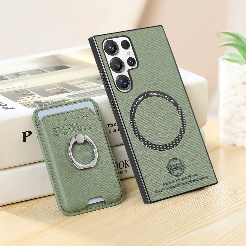 Luxury Leather Magnetic Wallet Phone Case with Card Slot Holder