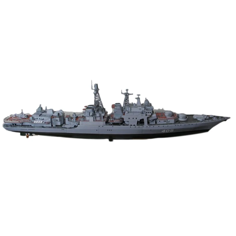 1:200Admiral Levchenko Antisubmarine Ship DIY 3D Paper Card Model Building Set Construction Toys Educational Toy Model-Drop Ship