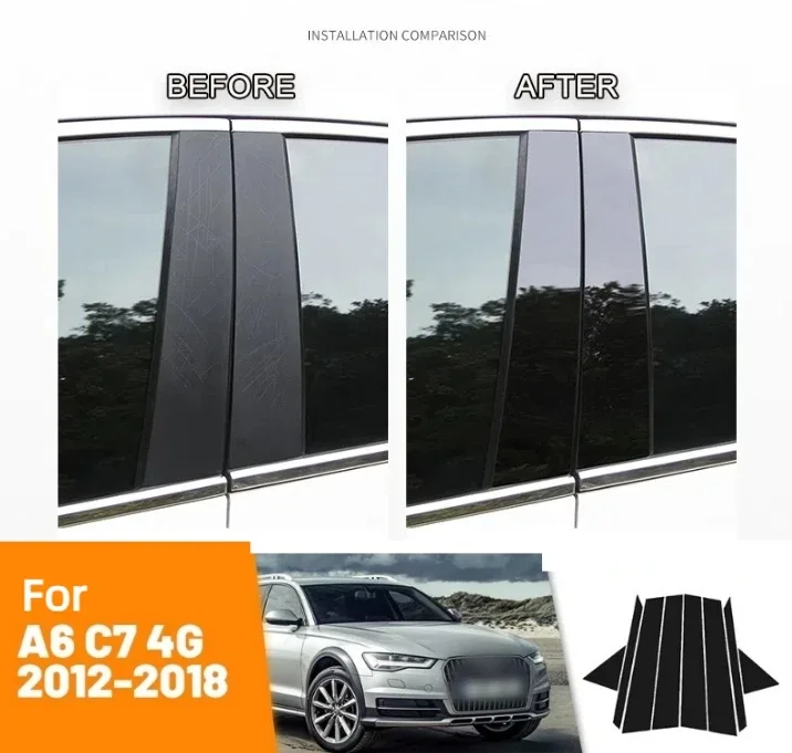 Fenster Tür Spalte B C Säule Post Abdeckung Trim Für Audi A4 B8/8K A6 C7 4G Q3 SUV F3 Q5 8R Dekoration Aufkleber – Detail 4