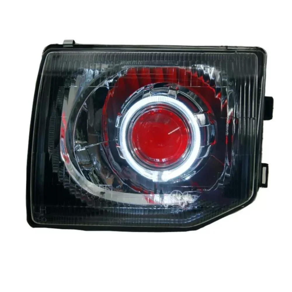 Phares Avant LED Angel Eye Pour Mitsubishi Pajero V31 V32 V33 V36 V46W (1992-1996) - Éclairage Puissant Et Moderne - 8