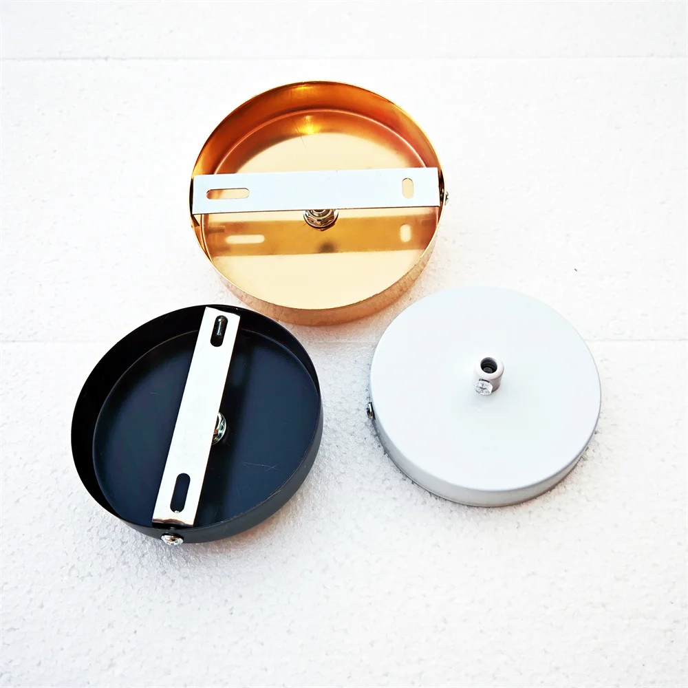 DIY 10/15/20/25/30cm French Gold Brass Ceiling Plate LED Base Vintage Pendant Lamp Disc Base Ceiling Canopy led lamp base