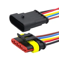 5Pin Waterproof AMP Auto Connector 18AWG Male Female with Wire Quick Disconnect for Truck DJ7051-1.5-11/21 OEM 282089-1/282107-1 5