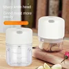 Electric Garlic Chopper Portable Veggie Chopper with 100 ml Spoon Garlic Grinder Masher Onion Chopper Blender to Vegetable 2