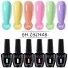 NAILCO 15ml 6pcs/Set Gel Nail Polish Kit Semi Permanent UV LED Gel Varnishes Soak Off Nail Lacquer Base Top Gel Nail Art Varnish 4