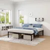 Metal Bed Frame-Simple and Atmospheric Platform Frame, Storage Space Under The Heavy Duty Frame Bed, Sturdy Queen Size Suitable 4