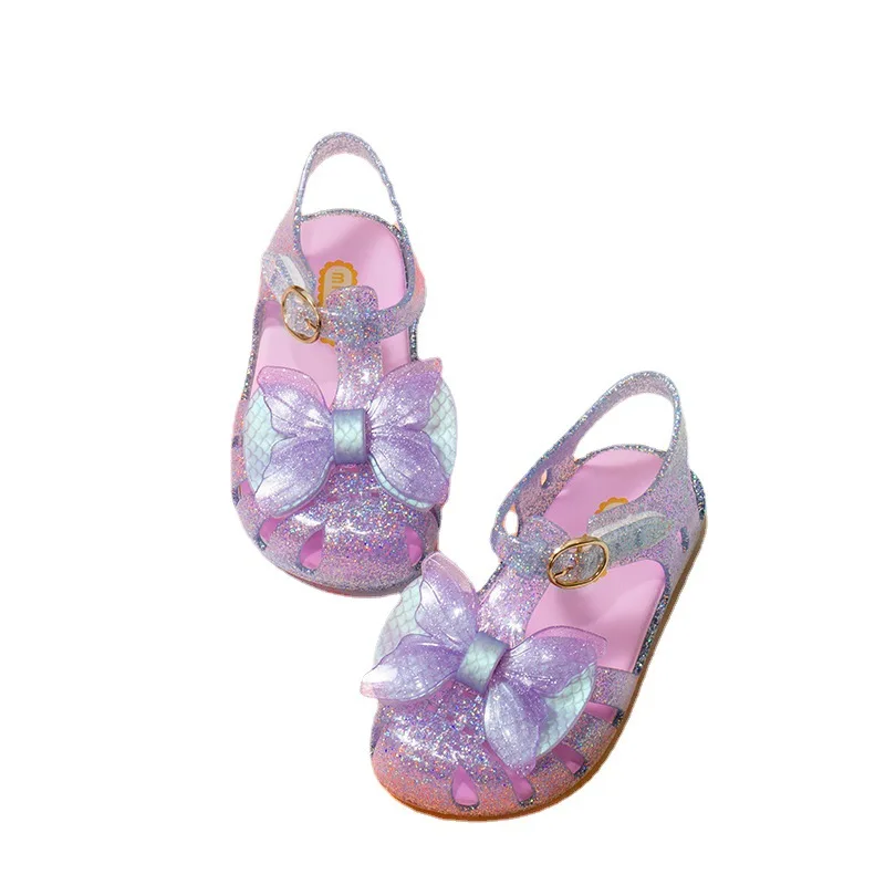 Kids Sandals Children Sandals Beach Shoes Fashion Children Little Mermaid Sandals for Girls Ariel Princess Party Dress Up Baby Jelly Shoe Holiday