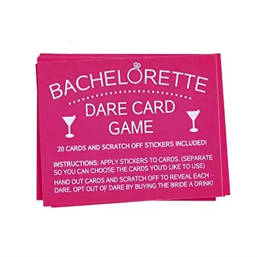 Bachelorette Party Scratch-Off Dare Card Game, Fun Girls Night Challenge Pack, 20 Cards