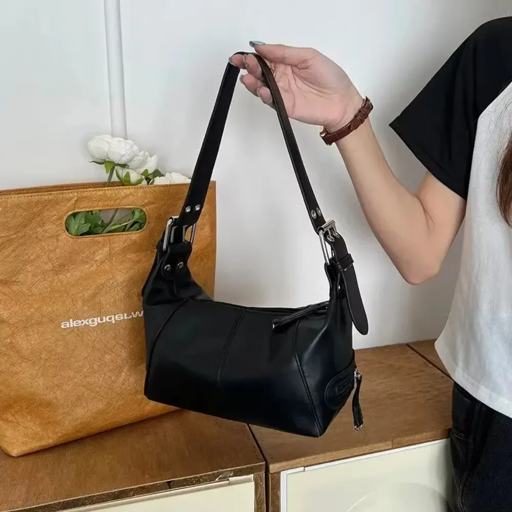 The Lady Style Shoulder Bag For Women Trendy Motorcycle Handbag Minimalist Shoulder Purse For Girls Street Wear Underare Bags