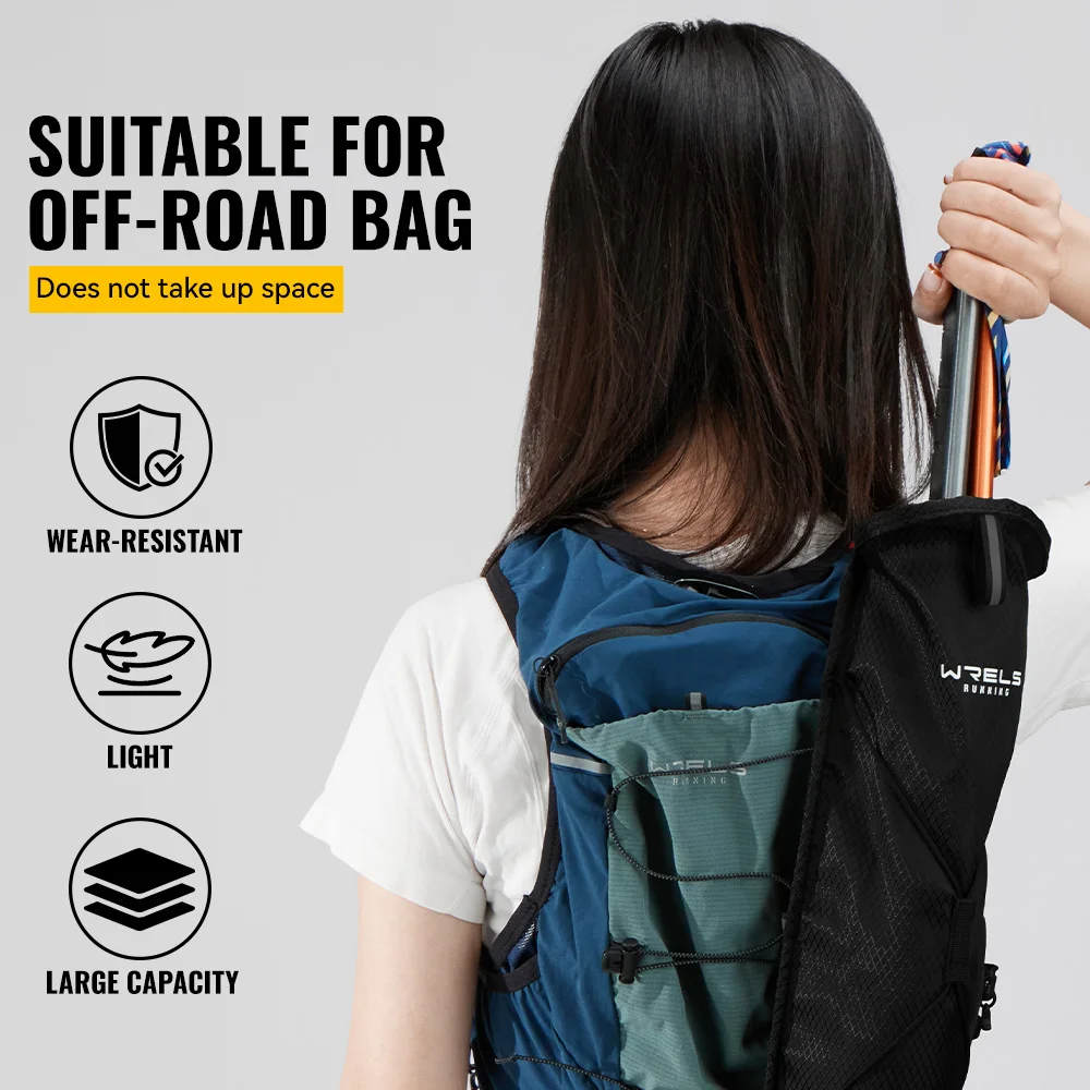 WRELS Trekking Poles Carry Bag Lightweight Waterproof Bag Poles Hiking Portable Storage Vest Backpacks Cane