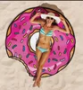 150cm Artificial Donut Hamburger Pizza Print Beach Mat Picnic Camping Mat Round Sandbeach Towel Picnic Mat Beach Throw Rug 3