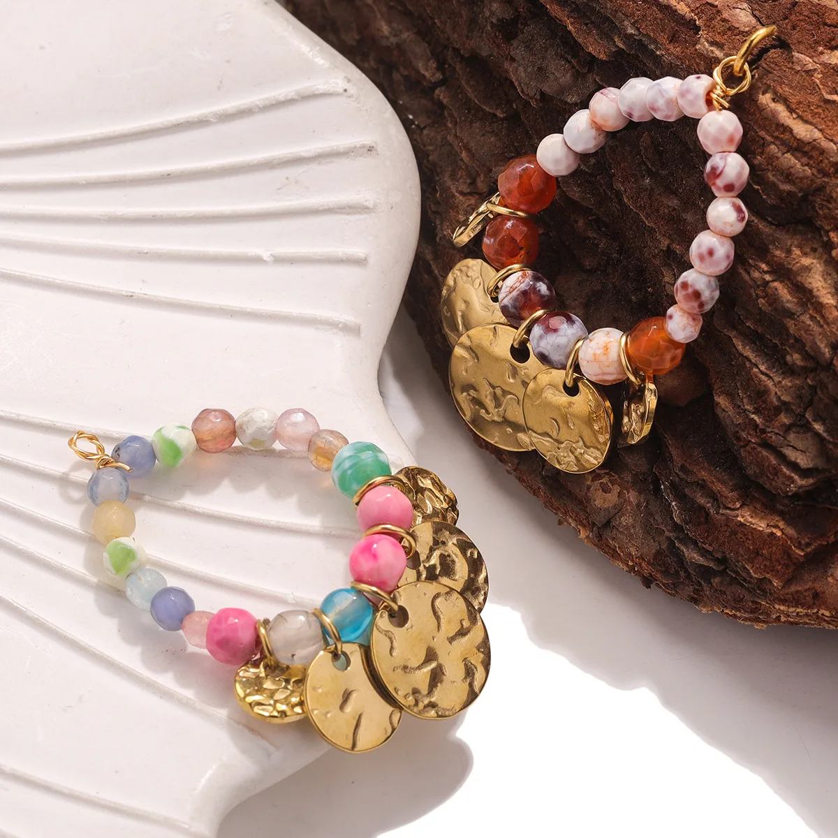 Hot Sale Stainless Steel Bohemian Hand-woven Drop Pendant DIY Earrings Jewelry 2