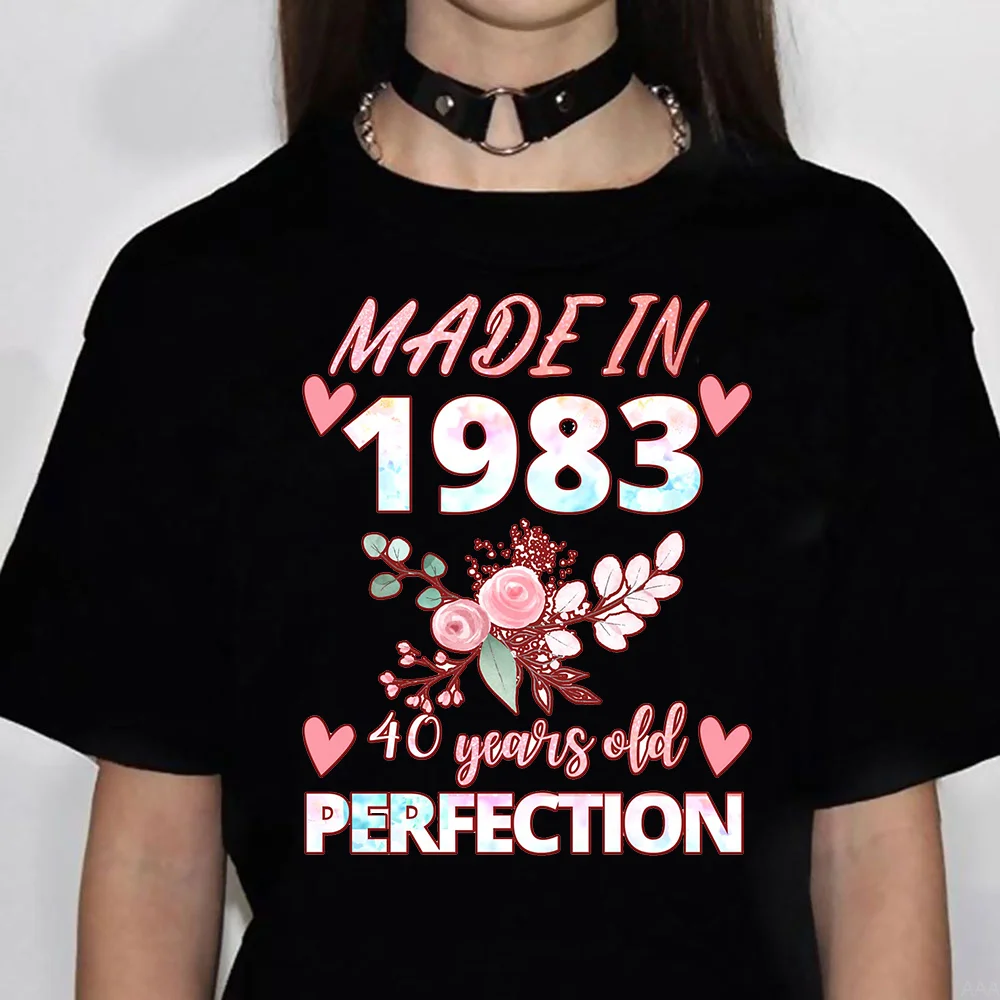 

40 Years Birthday Woman top women Japanese streetwear Y2K Tee female designer manga anime clothes