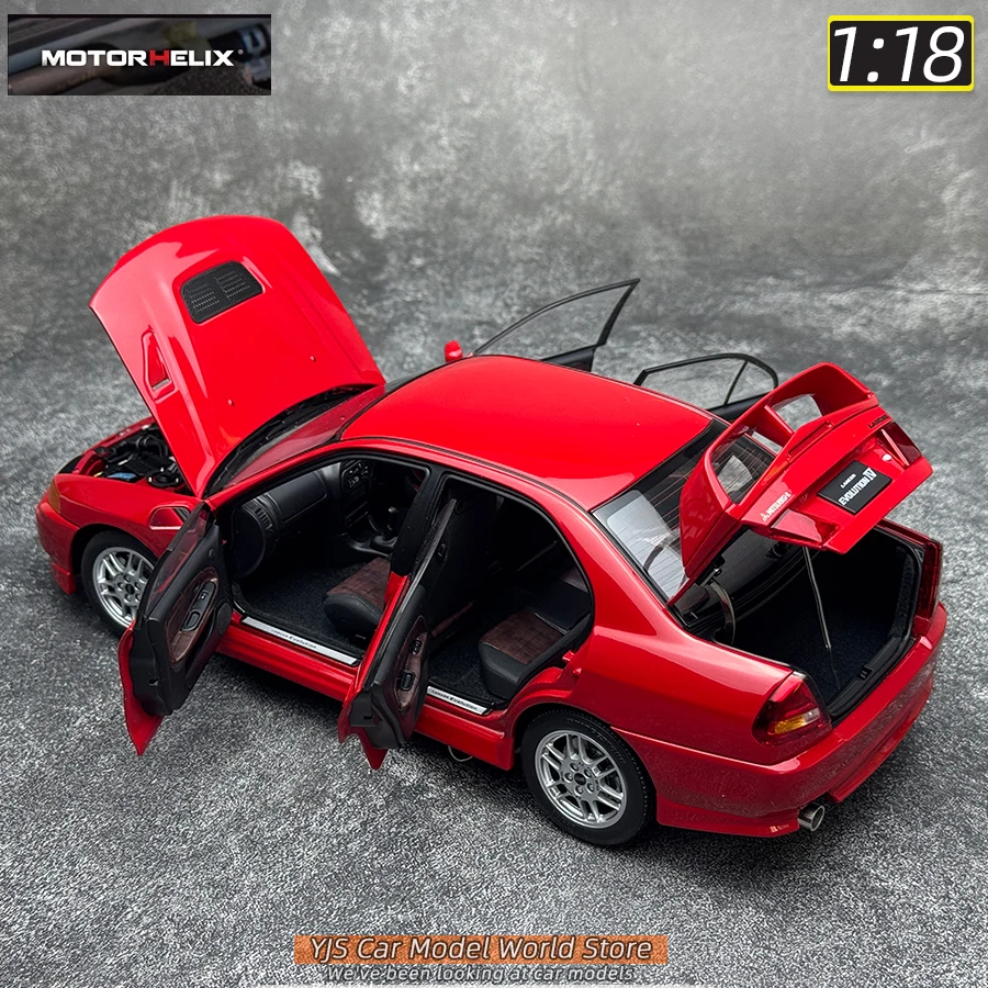 MOTORHELIX MH Diecast model 1:18 Mitsubishi Lancer Evolution IV 4 alloy car model sports car static decoration collection 