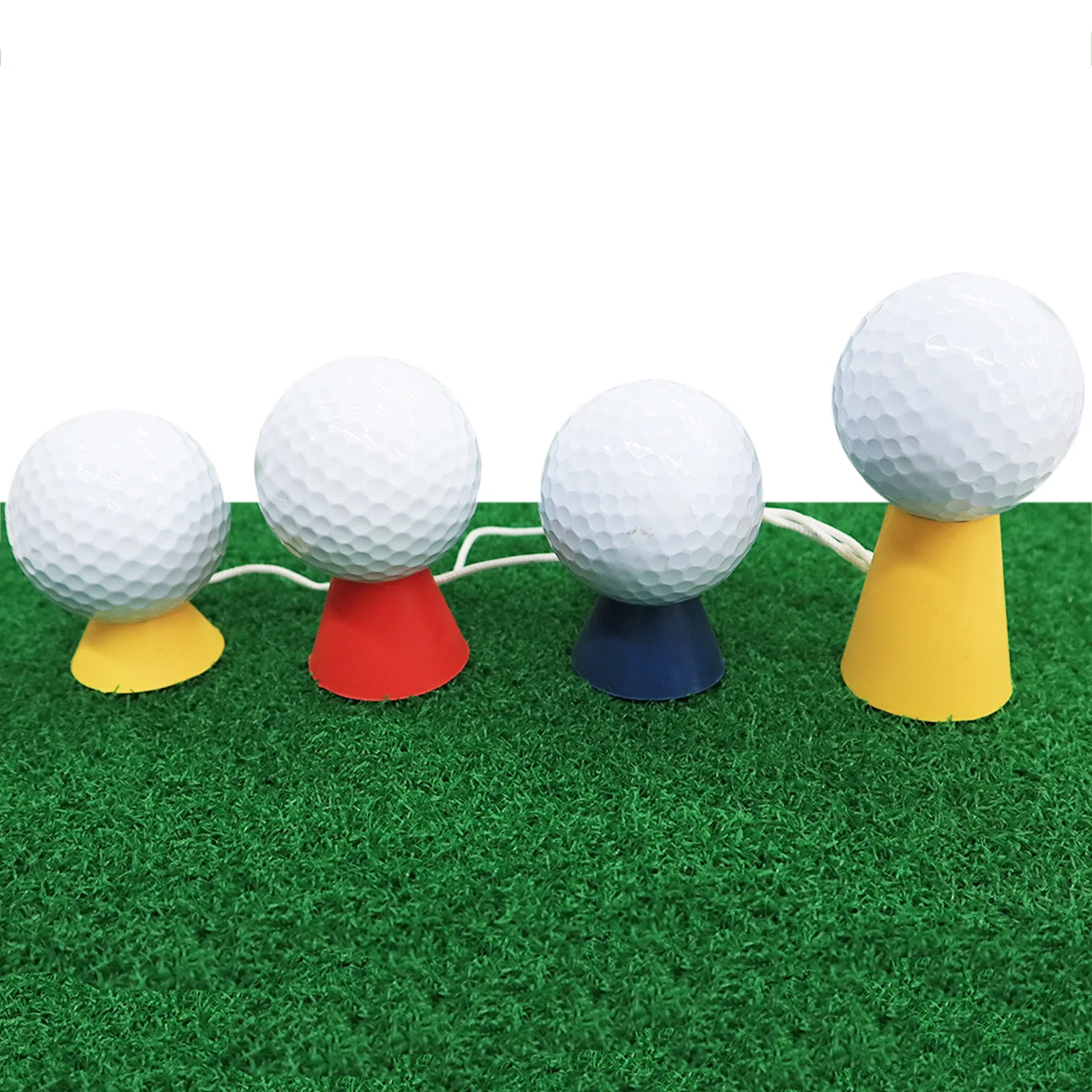 1Set Golf 4-In-1Tees Different Heights Rubber Winter Golf Tees Driver Home Range Ball Training Practice Outdoor Sports Golf Tee