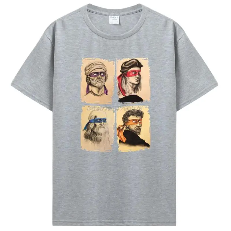 Men's Mutant Turtle Graphic Tee - Humorous Cotton Short Sleeve T-Shirt
