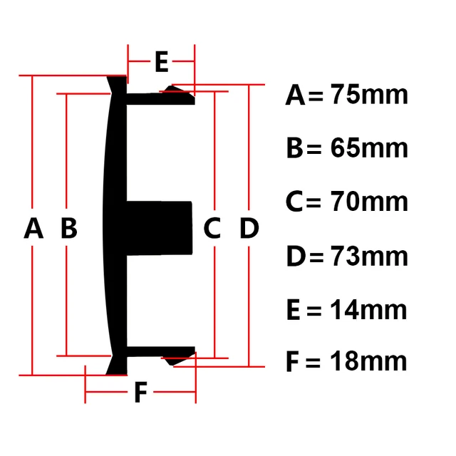 Centre de jante en Fiber de carbone 3D, 75mm, 4 pièces, pour