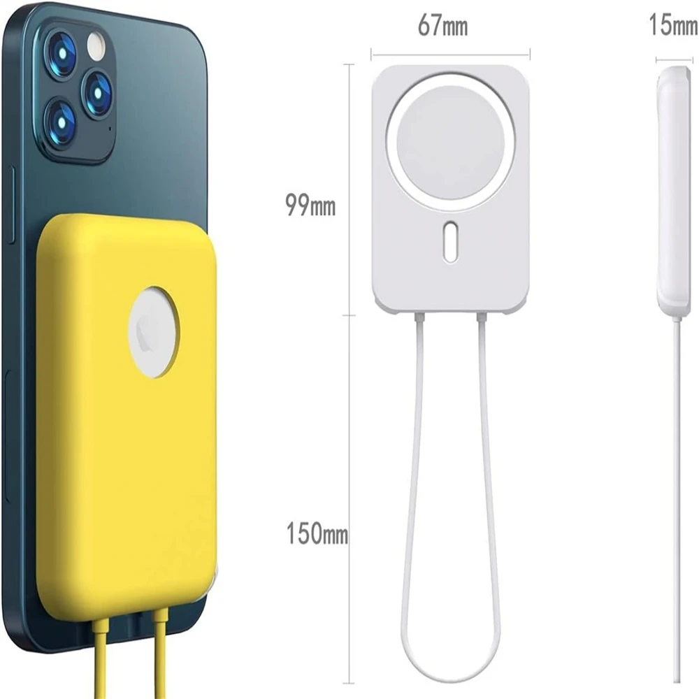 Custodia In Silicone Custodia Protettiva Anti-Caduta Cover Antiurto Per Apple Magsafe Battery Pack