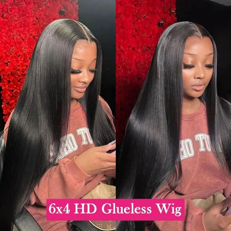New Glueless Wig Bone Straight Brazilian Human Hair 13x4 Lace Frontal Wigs 5x5 6x4 Hd Transparent Lace Closure For Women Pre-Cut - Image 2