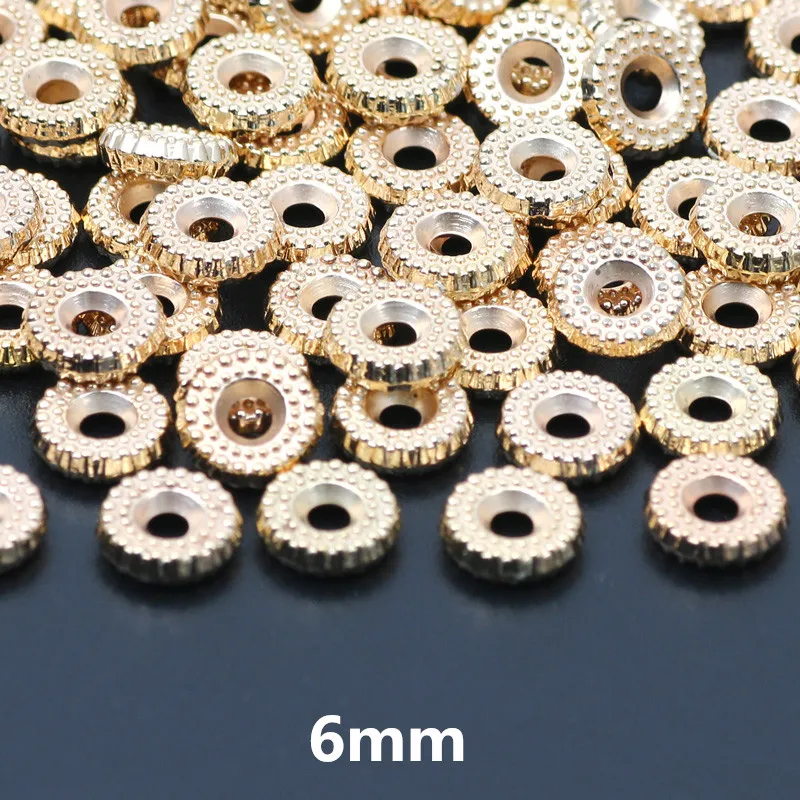 Versatile CCB Charm Spacer Beads - 100pcs Flat Round