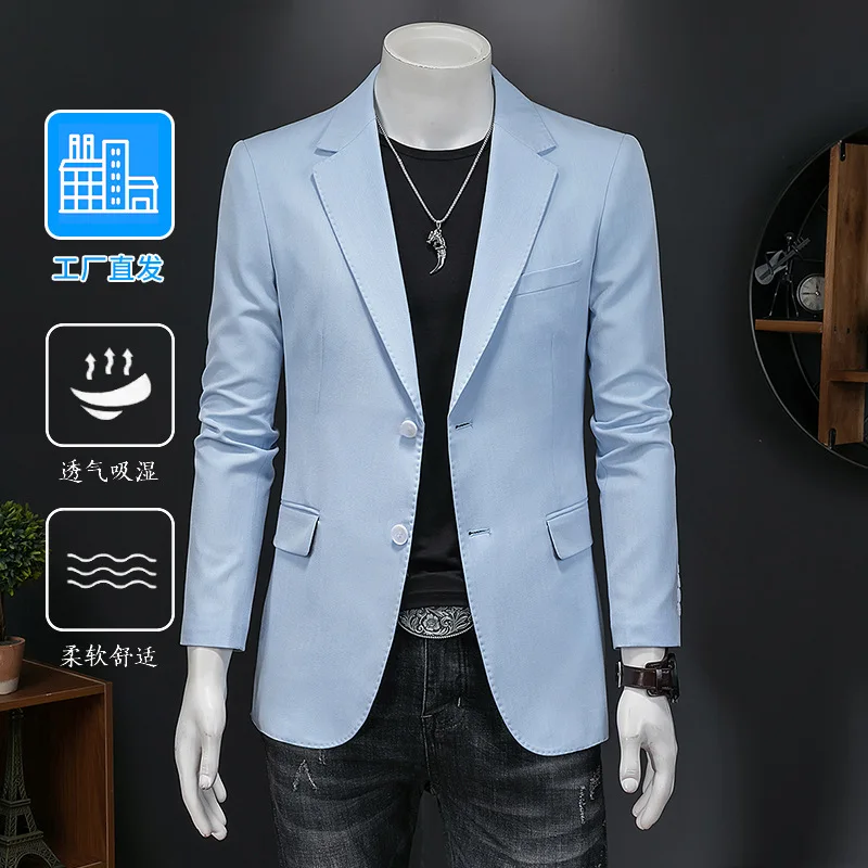 

3199 High-end formal fashion slim fit two-button suit