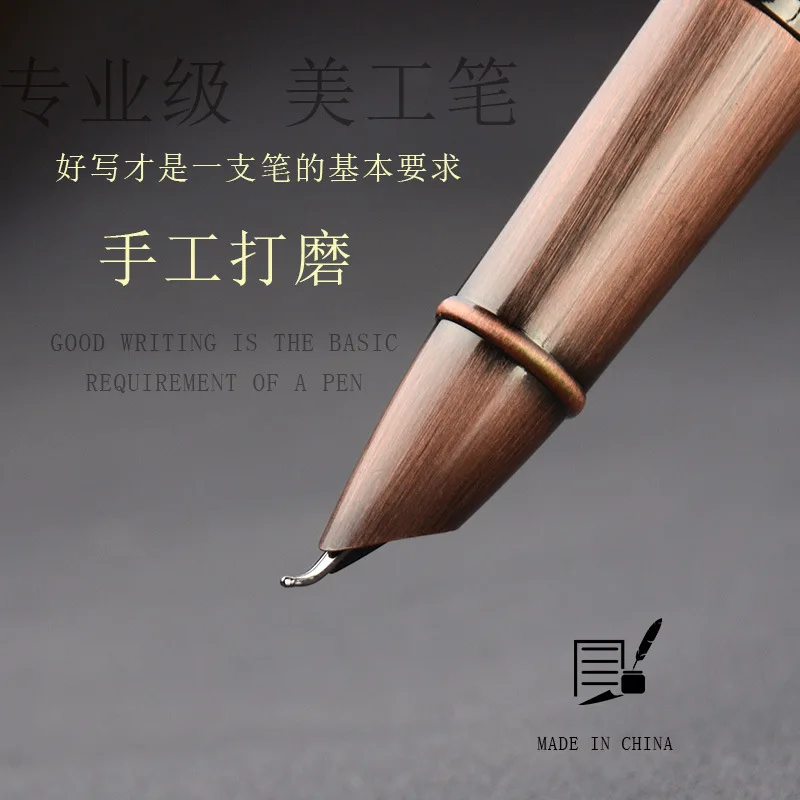CHEN LIN 로즈 우드 솔리드 우드 소재 시그니처 만년필, 예술적 서예 0.7mm 곡선 팁, 성인용 하드 만년필, 1 개