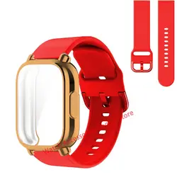 Protective TPU Shell with Breathable Silicone Strap for Redmi Watch 5 Lite (Red-RG)