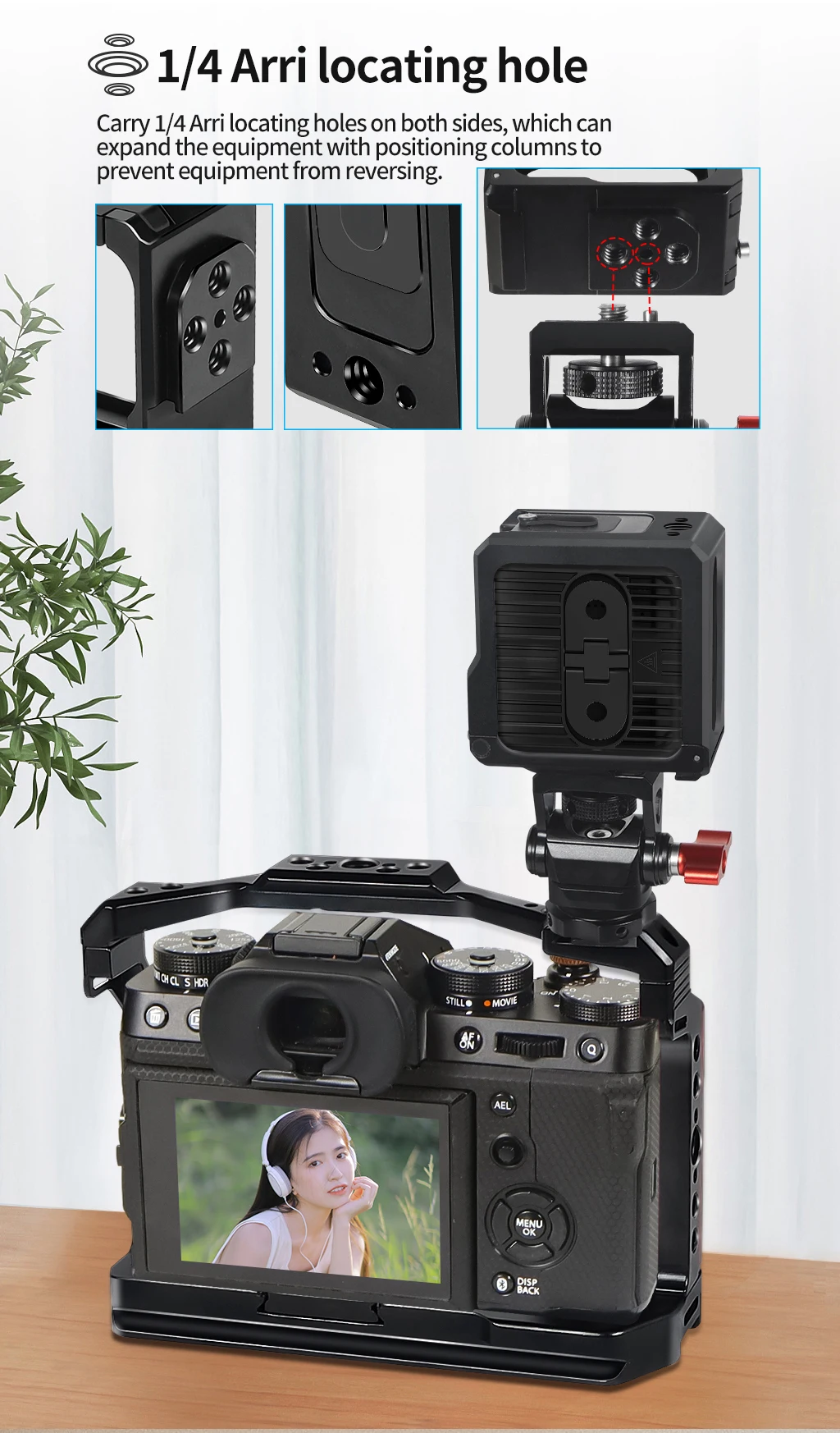 Camera Cage Rig Protective Frame Metal Case for HERO 11 Black Mini Side Door Ba