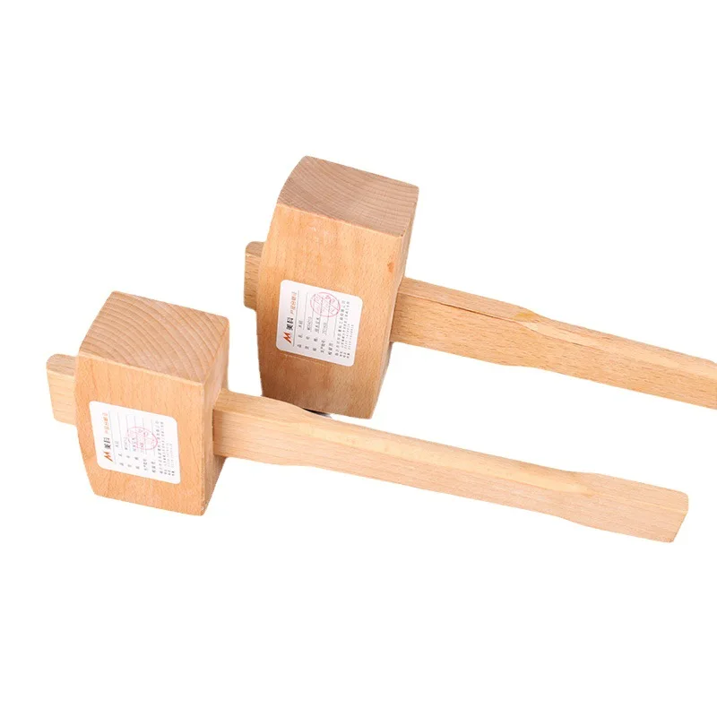 Wooden Hammer Mallet Quality Solid Beech Hammer Carpenter Wood Carving Mallet Smooth Surface Leathercraft and Woodworking Tool