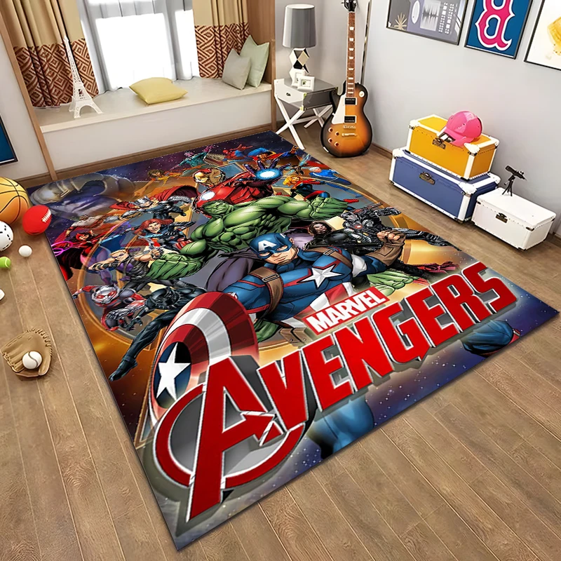 

Большие коврики из мультфильма «мстители» Disney, 3D ковер для дома, гостиной, детской, спальни, дивана, декоративный нескользящий пол для детей