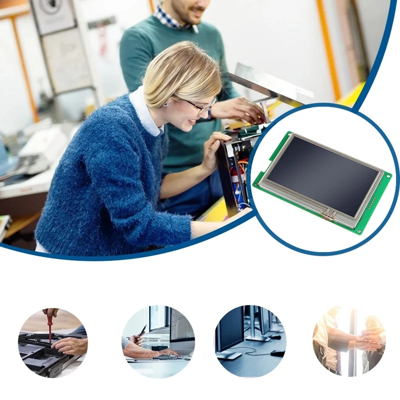 4.3 Inch Color Resistive Touch-Screen 300Nit CR-10S Pro Display For 3D Printer Supports 256 Segments 32Khz 16Bit WAV