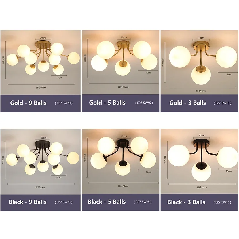 Corridor Ceiling Lamp Modern Simple Decoration Magic Bean Night Lights Iron Paint Bedroom Living Room Balcony Aisle Chandeliers