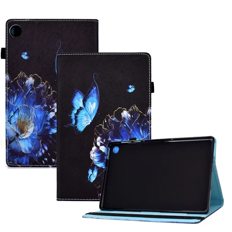 Premium Kids Protective Case for Galaxy Tab A8 2021 - Magnetic Wallet TPU Cover with Fun Print Design, 10.5 Inch