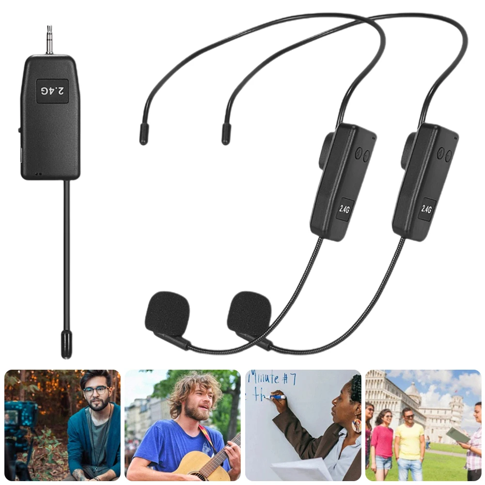 2.4G Wireless Microphone Headset Mic Earphone Mic Headset For Voice