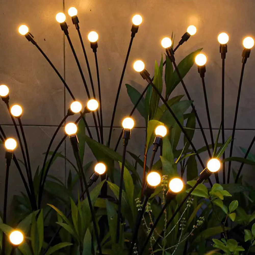 

8/10LED Solar Firefly Lights Solar Powered Garden Light Outdoor Waterproof Swaying Light for Courtyard Patio Pathway Lawn Decor