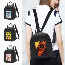

2022 Women Mini Backpack Lady Shoulders School Bag for Girl Designer Backpacks Crossbody Bag Funny Series Pattern Shopping Bag
