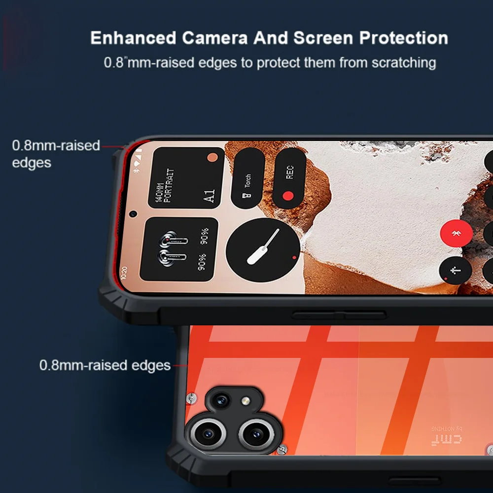 Clear Acrylic Protective Phone Case with Camera Shield